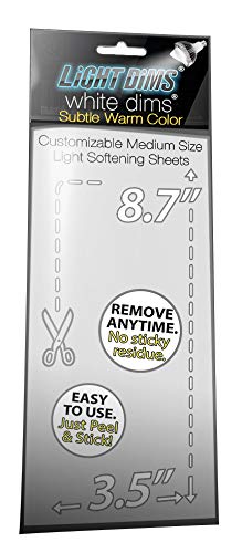 Lightdims White Dims Dimming/Softening Sheets For Harsh Led Lights Medium Size (1 Sheet) Warm Color Retail Packaging. Light Color White Warm, Unit Count 1.